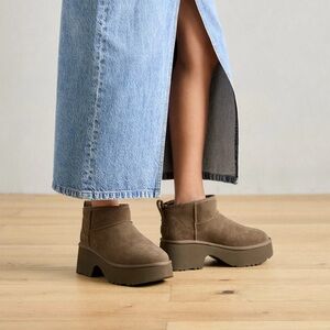 NWT NEW Ugg Classic Ultra Mini New Heights Platform Boot in Hickory